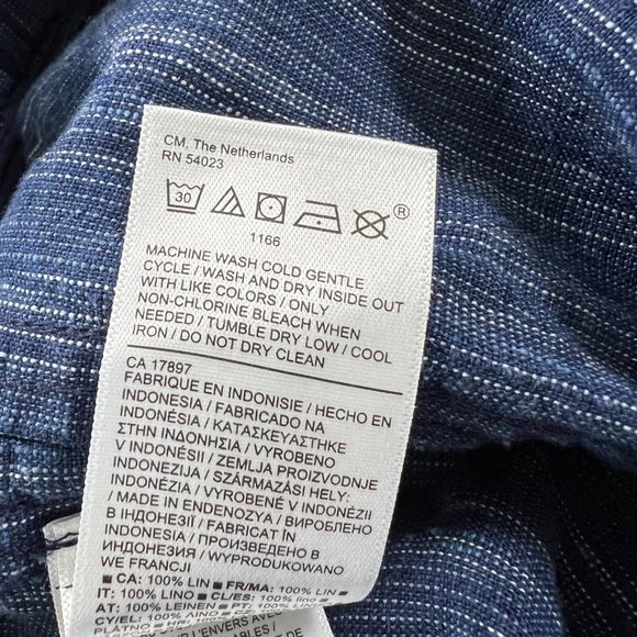 Athleta Cabo Textured Linen Wide Leg Pants in Rain Dance  Size 16 - Picture 7 of 13